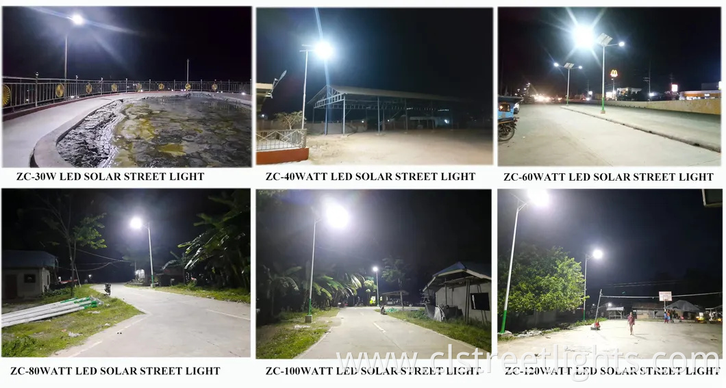 30W 40W 50W 60W 80W 100W High Quality LED Solar Street Light Split Type with Aluminum Outshell